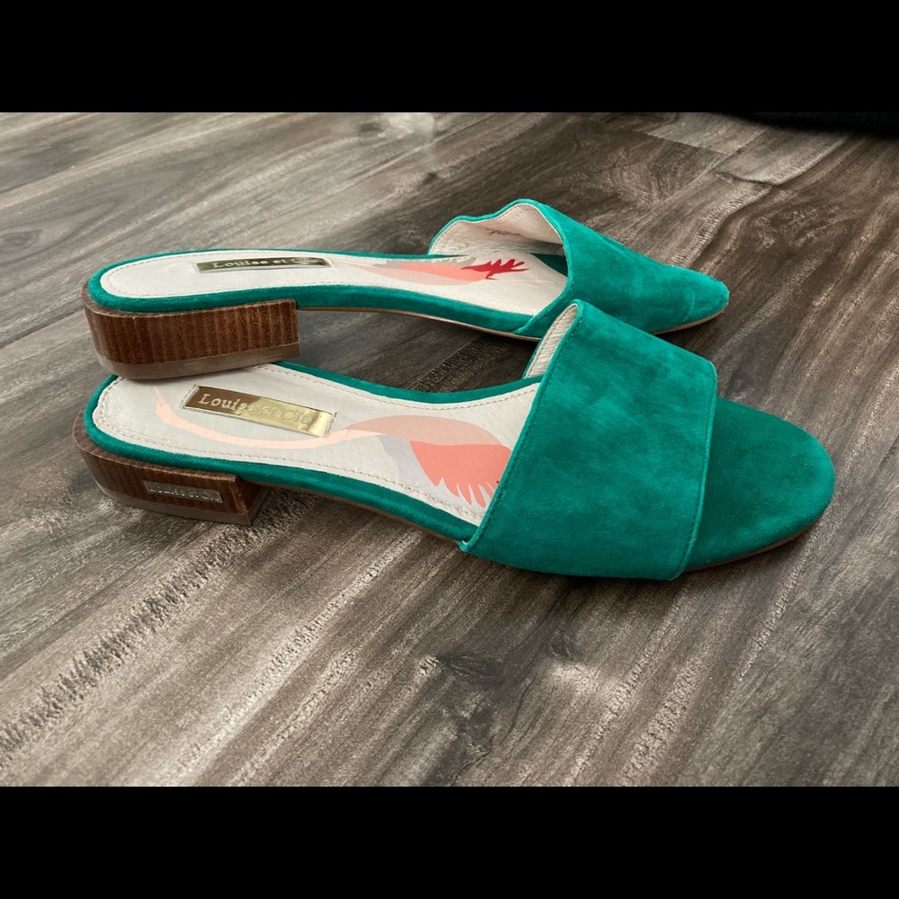 Louise et Cie suede open-toe slide